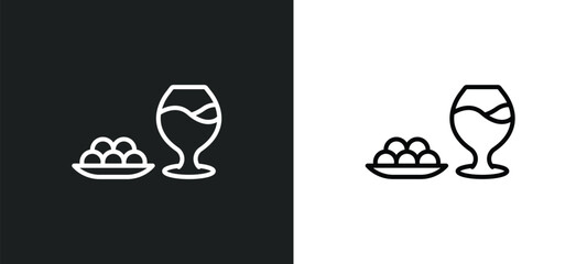 ham line icon in white and black colors. ham flat vector icon from ham collection for web, mobile apps and ui.