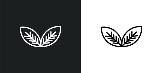 tobacco line icon in white and black colors. tobacco flat vector icon from tobacco collection for web, mobile apps and ui.