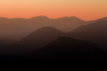 sunrise in mountains