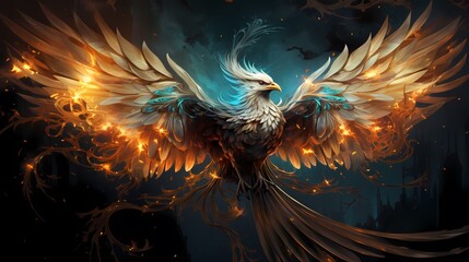 Spirit Birds, Pentecost background featuring flying bird and fire.