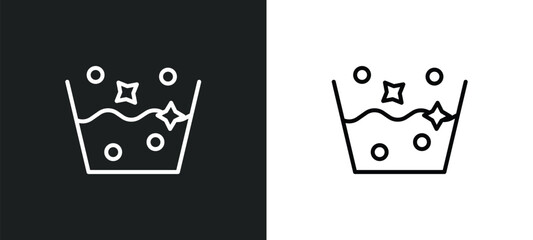 soak line icon in white and black colors. soak flat vector icon from soak collection for web, mobile apps and ui.