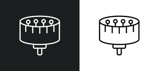 zoetrope line icon in white and black colors. zoetrope flat vector icon from zoetrope collection for web, mobile apps and ui.