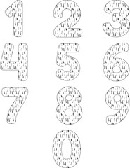 Set of numbers medical background.