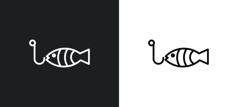 fishing line icon in white and black colors. fishing flat vector icon from fishing collection for web, mobile apps and ui.