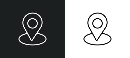 placeholder line icon in white and black colors. placeholder flat vector icon from placeholder collection for web, mobile apps and ui.