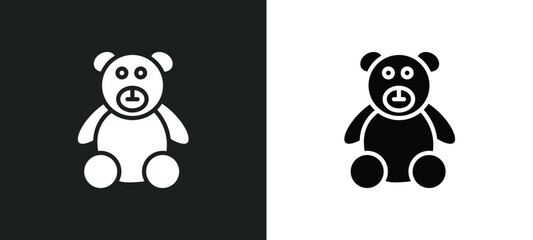 Obraz premium line icon in white and black colors. flat vector icon from collection for web, mobile apps and