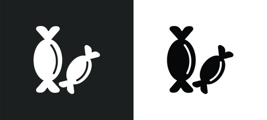 line icon in white and black colors. flat vector icon from collection for web, mobile apps and