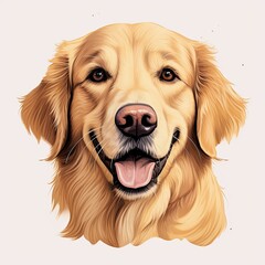 Illustration of Golden Retriever dog