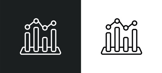value line icon in white and black colors. value flat vector icon from value collection for web, mobile apps and ui.
