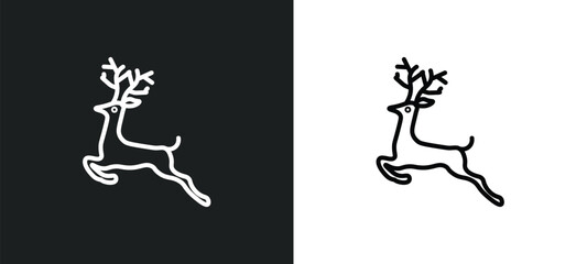 roe line icon in white and black colors. roe flat vector icon from roe collection for web, mobile apps and ui.