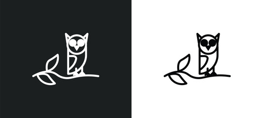 wise line icon in white and black colors. wise flat vector icon from wise collection for web, mobile apps and ui.