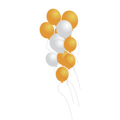 yellow and white balloons