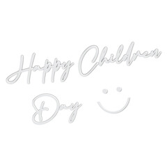 Happy children day text illustration 