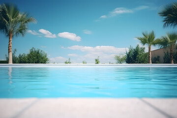 Naklejka premium Luxurious Poolside at the Hotel - Generative AI