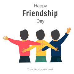 Happy friendship day illustration 