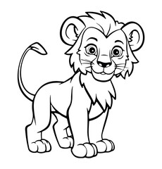 Lion coloring page - Coloring book for kids