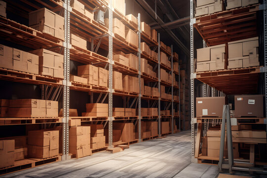 Efficient Industrial Storage Warehouse - Generative AI