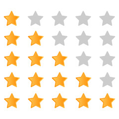 golden star rating icon