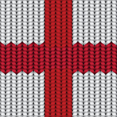 Flag of England on a braided rop.