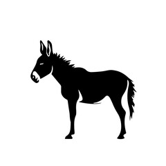 Fototapeta na wymiar Donkey silhouette illustration, logo icon