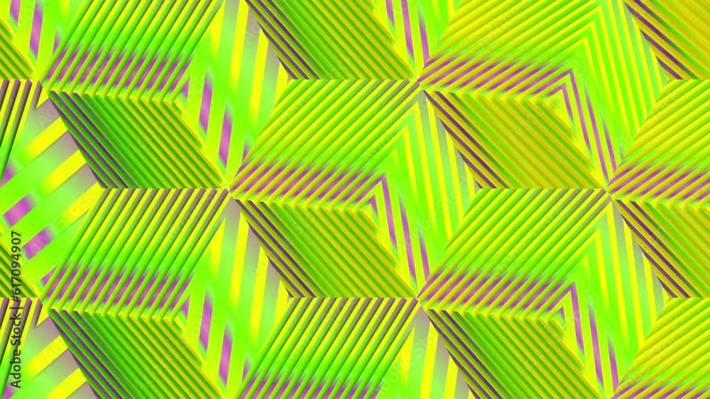 Poster Background of cubes with a neon gradient. 3d rendering loop animation 4K