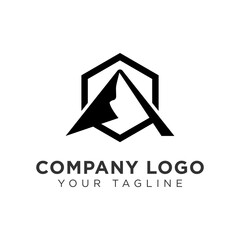 Premium Modern Vector Logo Mountain For Company Logo With Abstract Letter A Identity & Shield Logo
