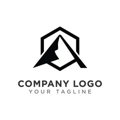 Premium Modern Vector Logo Mountain For Company Logo With Abstract Letter A Identity & Shield Logo