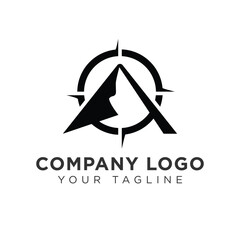 Premium Modern Vector Logo Mountain For Company Logo With Abstract Letter A Identity & Shield Logo