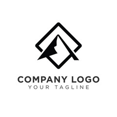 Premium Modern Vector Logo Mountain For Company Logo With Abstract Letter A Identity & Shield Logo