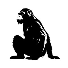 monkey silhouette illustration 