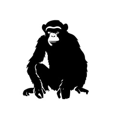 monkey silhouette illustration 