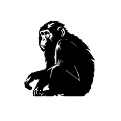 monkey silhouette illustration 