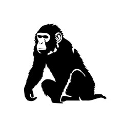 monkey silhouette illustration 