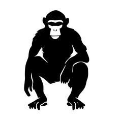 monkey silhouette illustration 