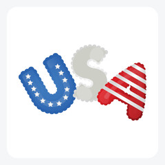 US Logo Icon in Flat Design

