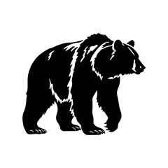 Obraz na płótnie Canvas bear silhouette illustration