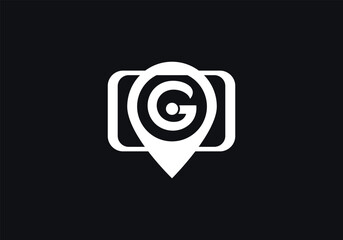 Location Track sign. Location tracker logo. Location symbol on phone tab with letter vector