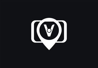 Location Track sign. Location tracker logo. Location symbol on phone tab with letter vector