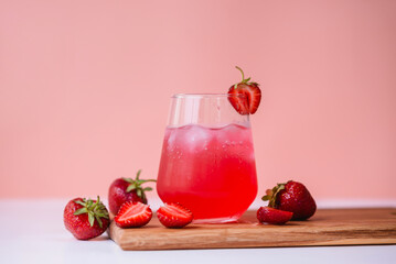 Strawberry-flavored carbonated drink