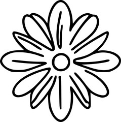 Clean flower outline icon. linear style sign for mobile concept and sign, symbol, vector, art