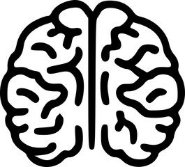 Human brain line icon. linear style sign for mobile concept and web sign, symbol, vector, art