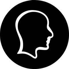 head icon vector, solid illustration, pictogram isolated on gray sign, symbol, vector, art