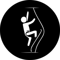 Climbing wall sport line icon. linear style sign for mobile concept sign, symbol, vector, art