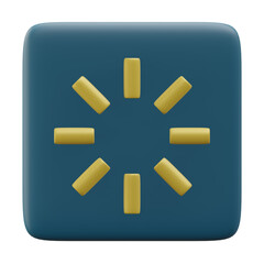 loading icon, ui/ux 3d icon illustration with transparent background