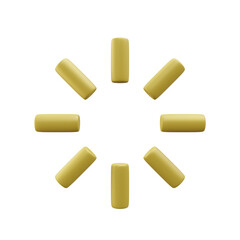 loading, ui/ux 3d icon illustration with transparent background
