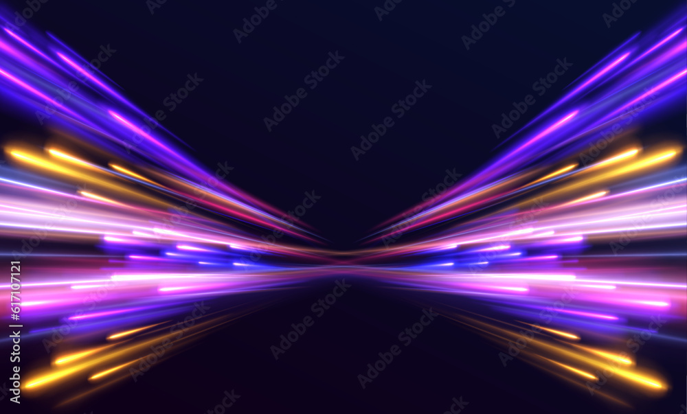 Poster abstract bright neon loop with transparency. glowing spiral cover. black elegant. fire light circles