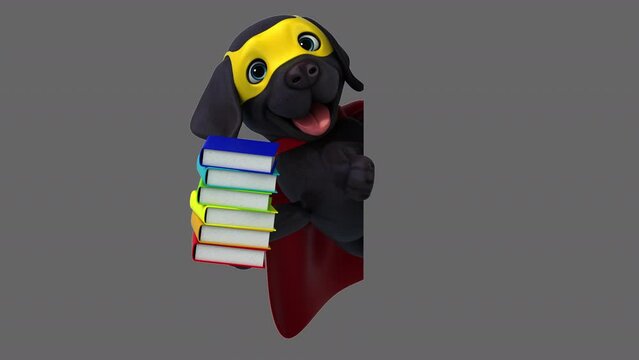 Fun 3D cartoon Labrador retriever (with alpha channel included)