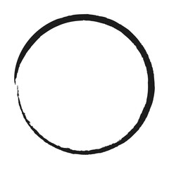 Grunge circle brush. Vector illustration