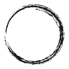 Grunge circle brush. Vector illustration