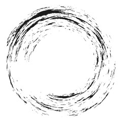 Grunge circle brush. Vector illustration